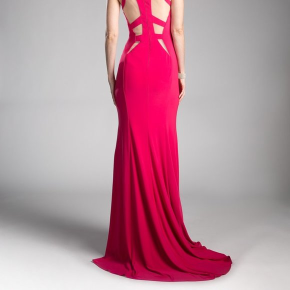 Halter Neck Mermaid Shape Evening Dress CD84222 - Picture 3 of 5